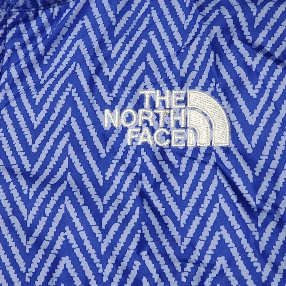 The North Face Girls L 14/16 Denali Fuzzy Jacket With Herringbone Blue